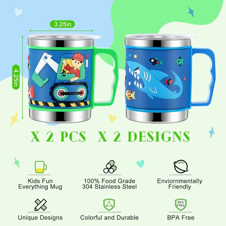 Kids Unicorn Truck Shark 10 oz Insulated Tumbler