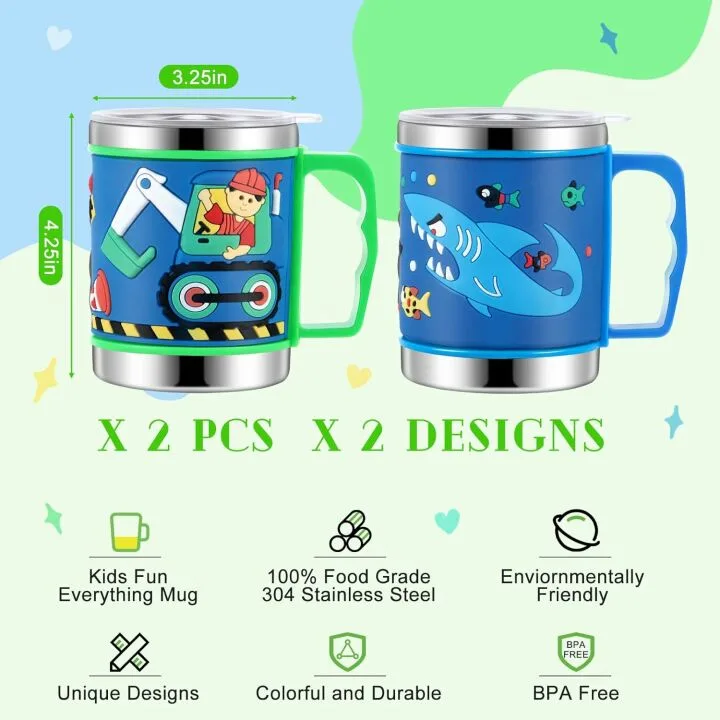 Kids Unicorn Truck Shark 10 oz Insulated Tumbler