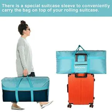 BUYOOKAY Large Duffle Bags,75L Foldable Duffel Bags for Traveling,Lightweight with Water Rresistant for Camping Carry on Travel Bag