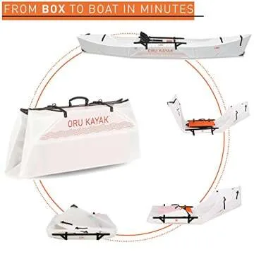 Oru Kayak Foldable Kayak Lake | Lightweight, Portable & Stable - Lake and River Kayaks - Beginner, Intermediate - Size (Unfolded): 9 x 32 in, 17 Lbs