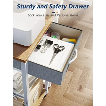 KKL Printer Stand with Storage for Home Office