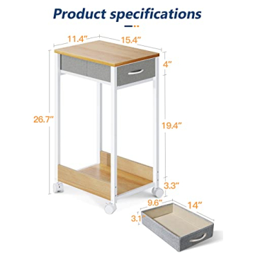 KKL Printer Stand with Storage for Home Office