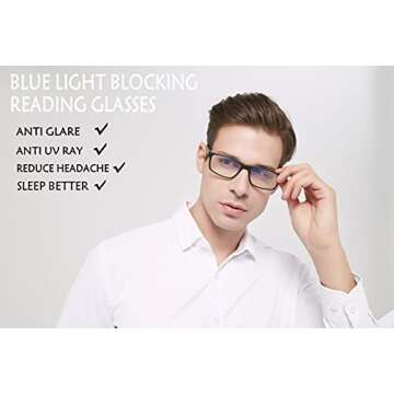 DONGDI Blue Light Blocking Reading Glasses for All