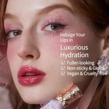 Flower Knows Violet Strawberry Rococo Glowy Lip Gloss-Moisturizing Tinted Lip Oil-Hydrating Lip Makeup for Girls&Women-Vegan & Cruelty-Free-0.12 Fl Oz,1 Count (G04 Blackberry Jam)