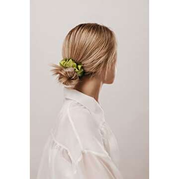 Handcrafted 25 Momme Mulberry Silk Hair Bands - Elegant Scrunchies for All Hair Types