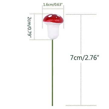 yueton 100 Mini Foam Mushrooms for Garden Decor and Crafts