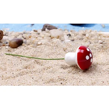 yueton 100 Mini Foam Mushrooms for Garden Decor and Crafts