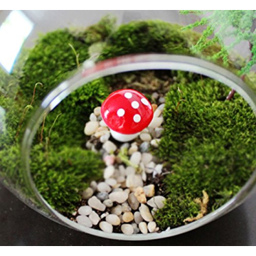 yueton 100 Mini Foam Mushrooms for Garden Decor and Crafts