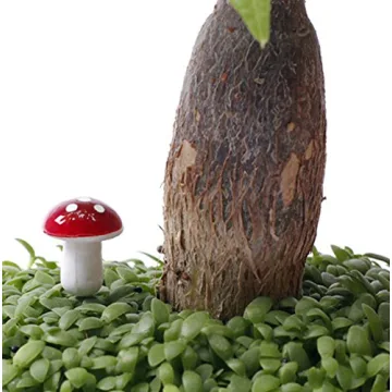 yueton 100 Mini Foam Mushrooms for Garden Decor and Crafts