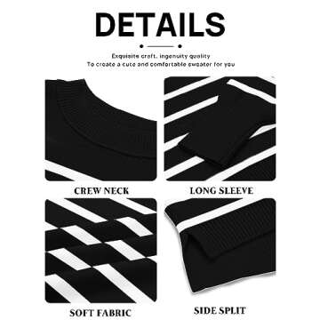 MEROKEETY Women Winter Batwing Sleeve Rib Knitted Loose Basic Pullover Cropped Sweaters, Black, Medium