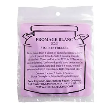 Fromage Blanc C20 - 5 Packets: Smooth, Creamy, and Naturally Delicious Cheese