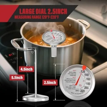 AWLKIM 3 Pack Meat Thermometer - Instant Read & Oven-Safe