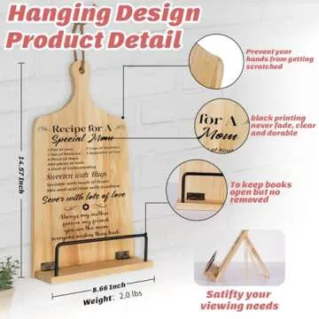 Best Mom Ever Cookbook Stand for Christmas Gifts