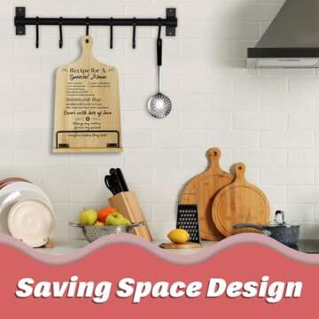 Gifts for Mom Christmas from Daughter Son, Best Mom Ever Cookbook Stand, Birthday Gift Ideas for Mother, Cutting Board Style Recipe Book Holder for Reading Hand Free, Unique Kitchen Xmas Presents