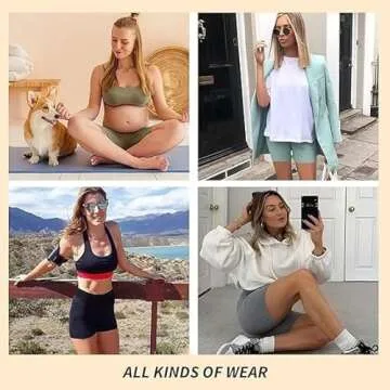 TNNZEET 7 Pack Biker Shorts for Women - 5''/8''/3'' High Waisted Workout Tummy Control Spandex Gym S...