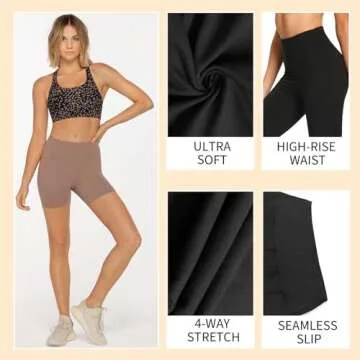 TNNZEET 7 Pack Biker Shorts for Women - 5''/8''/3'' High Waisted Workout Tummy Control Spandex Gym Shorts for Yoga Athletic