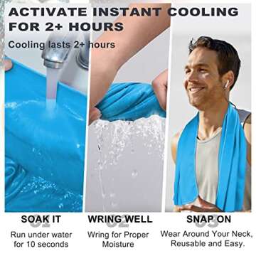 Cooling Towels 43.3" x 15.7" - Ice Towel, Sweat Towel, Cooling Towels for Neck & Face & Cooling Neck...