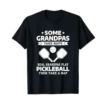 Grandpa Pickleball T-Shirt for Sporty Dads and Grandpas