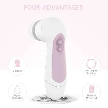 Cleansing Spin Brush Set with 5 Brush Heads