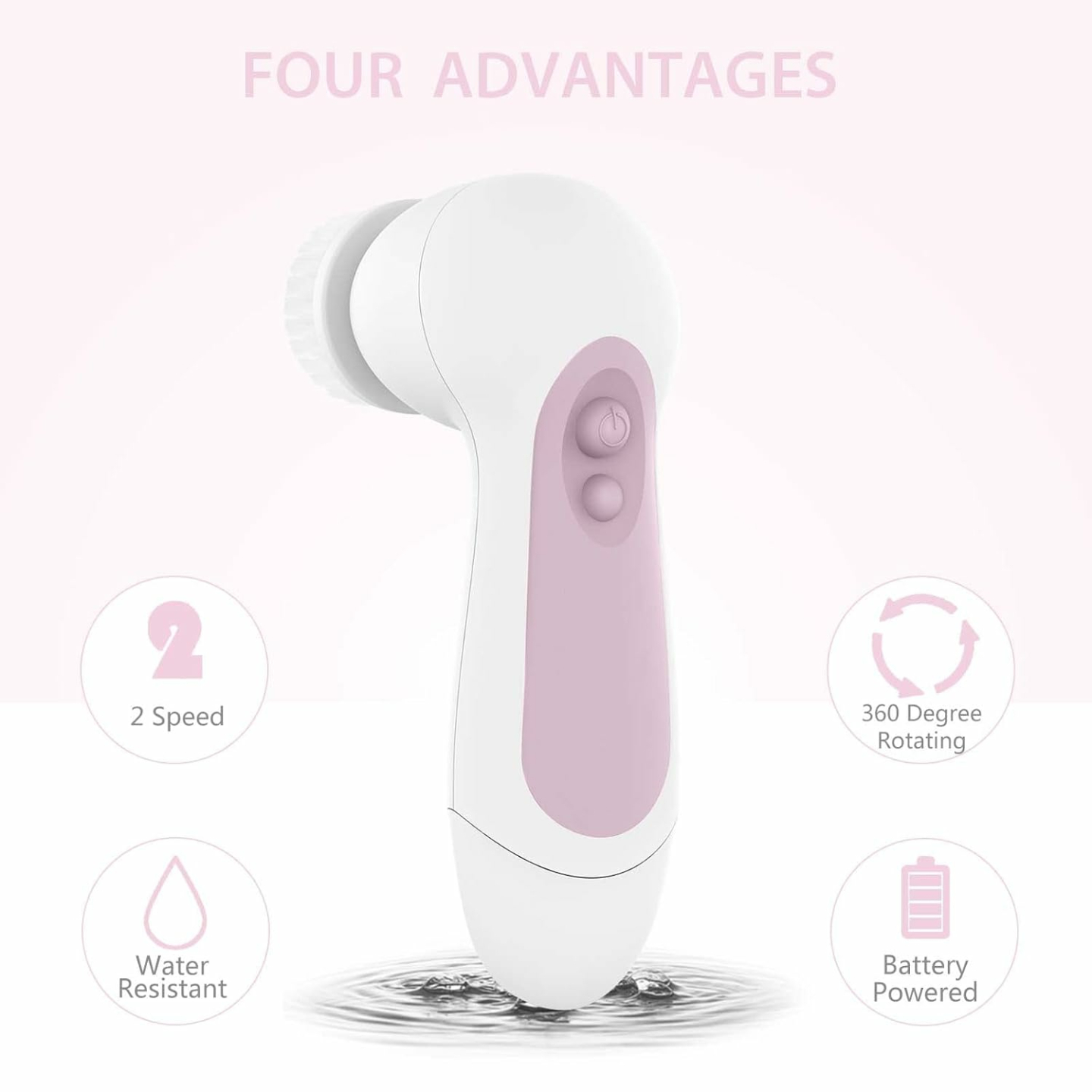 Cleansing Spin Brush Set with 5 Brush Heads