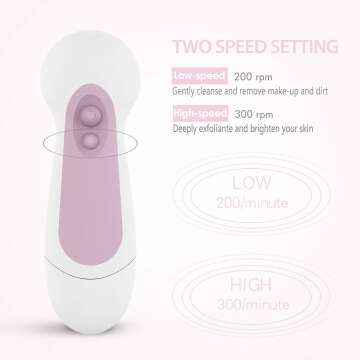 Cleansing Spin Brush Set with 5 Brush Heads