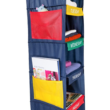 Kids Closet Organizer Weekly Clothing Shoe Storage 11x11x48