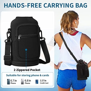 Insulated Sports Water Bottle - 64oz Leak Proof Flask