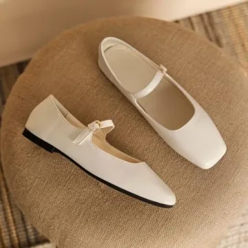 Comfortable Square Toe Dress Flats by TN TANGNEST for Women