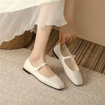 Comfortable Square Toe Dress Flats by TN TANGNEST for Women