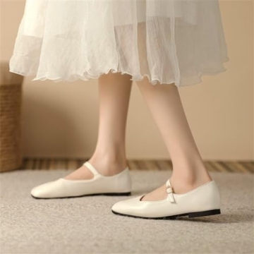 Comfortable Square Toe Dress Flats by TN TANGNEST for Women