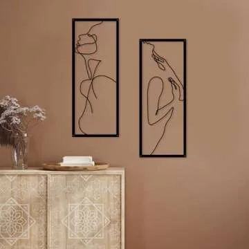 Resama Metal Wall Art Decor - Elegant 3 Piece Set