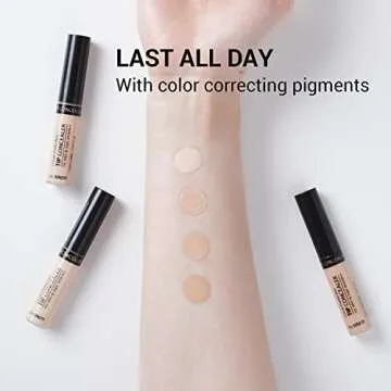 THE SAEM Cover Perfection Tip Concealer, Liquid Multi-Use Concealer, Full Coverage Makeup for Acne Dark Spots Dark Circles Hyperpigmentation and Blemishes, 0.2 fl. oz. (#1.5 Natural Beige)