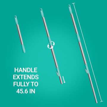 Spotzero by Milton Mop and Bucket with Wringer Set for Home, 360º Spin Mop and Bucket System with Microfiber Technology, Height Adjustable Handle, Kitchen Mop Floor Cleaning Prime Spin Mop