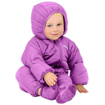 Snonook Baby Snowsuit Boys' & Girls' Insulated Powder Light Waterproof Snowsuit - Infant Snowsuit