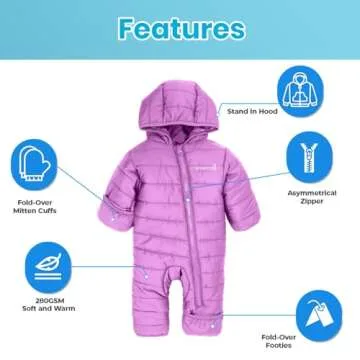 Snonook Baby Snowsuit Boys' & Girls' Insulated Powder Light Waterproof Snowsuit - Infant Snowsuit
