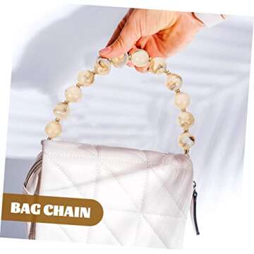 SEWACC Bag Hand Chain Resin Bag Strap Purse Chains for Handbags Purse Light Handbag Light Imitation ...