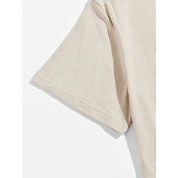 SOLY HUX Men's Graphic Tees Vintage T-Shirts Floral Letter Print Crewneck Short Sleeve T Shirts Casual Summer Streetwear Khaki Graphic Medium