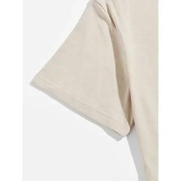 SOLY HUX Men's Graphic Tees Vintage T-Shirts Floral Letter Print Crewneck Short Sleeve T Shirts Casual Summer Streetwear Khaki Graphic Medium