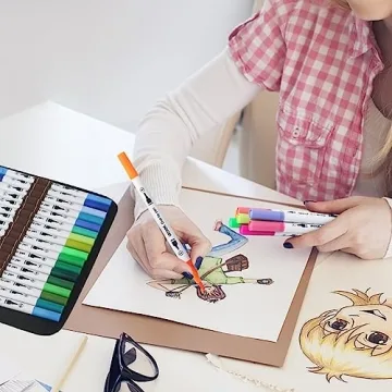 ZSCM 72 Colors Duo Tip Brush Markers for Creative Art Projects