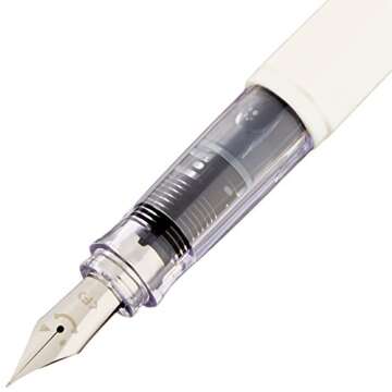 Pilot Kakuno Fine-Nib Fountain Pen, White Body Soft Yellow Cap Body (FKA-1SR-SYF)