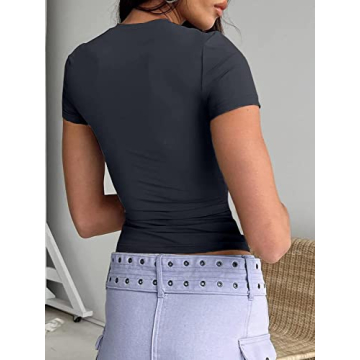 Chic Abardsion Women's Slim Fit Casual Crop Tops