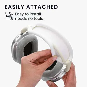 kwmobile Headband Cover Compatible with Apple Airpods Max - Headphones Cover Protector Silicone - White