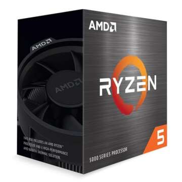 AMD Ryzen 5 5600 6-Core, 12-Thread Unlocked Desktop Processor with Wraith Stealth Cooler