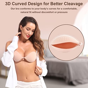 Awant Strapless Sticky Bra - Silicone Adhesive Backless Lift Bra