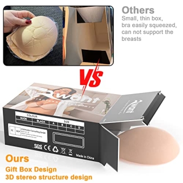 Awant Strapless Sticky Bra - Silicone Adhesive Backless Lift Bra