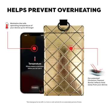 PHOOZY Upgraded Thermal Phone Case for Cold Weather | Insulated Phone Pouch Extends Battery Life 4X ...