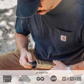 PHOOZY Upgraded Thermal Phone Case for Cold Weather | Insulated Phone Pouch Extends Battery Life 4X | Snowboard & Ski Gear | Includes Key Ring | As Seen on SHARK TANK (APOLLO II GOLD - LARGE)