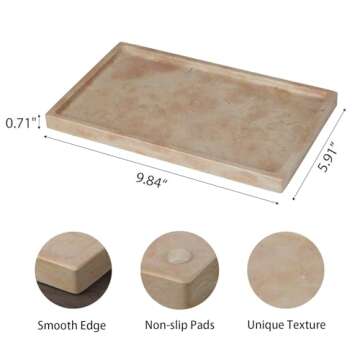 Elegant Natural Marble Decorative Tray for Home & Kitchen Use