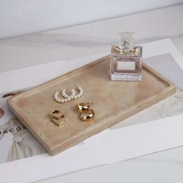 Natural Marble Decorative Tray for Stylish Home Decor