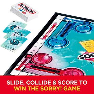Sorry! Board Game for Kids Ages 6 and Up; Classic Hasbro Board Game; Each Player Gets 4 Pawns (Pawn Colors May Vary) – Amazon Exclusive